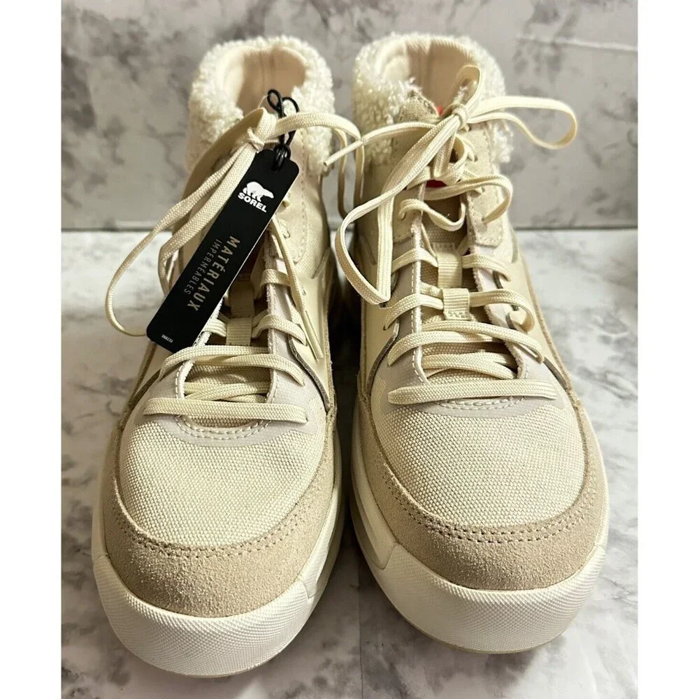 Sorel ONA 503 Mid‎ Cozy Boots Cream Bleached Ceramic Womens 7.5 Waterproof New